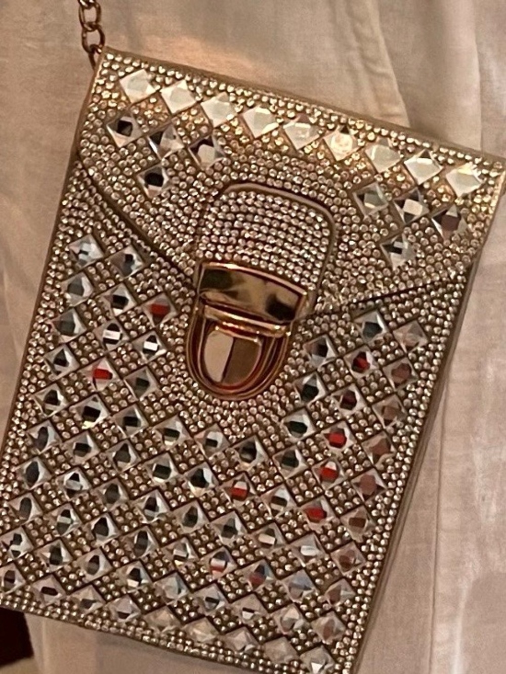 Crossbody Bag with Chain Strap